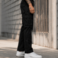 Men’s Black Cargo Pants with Utility Pockets