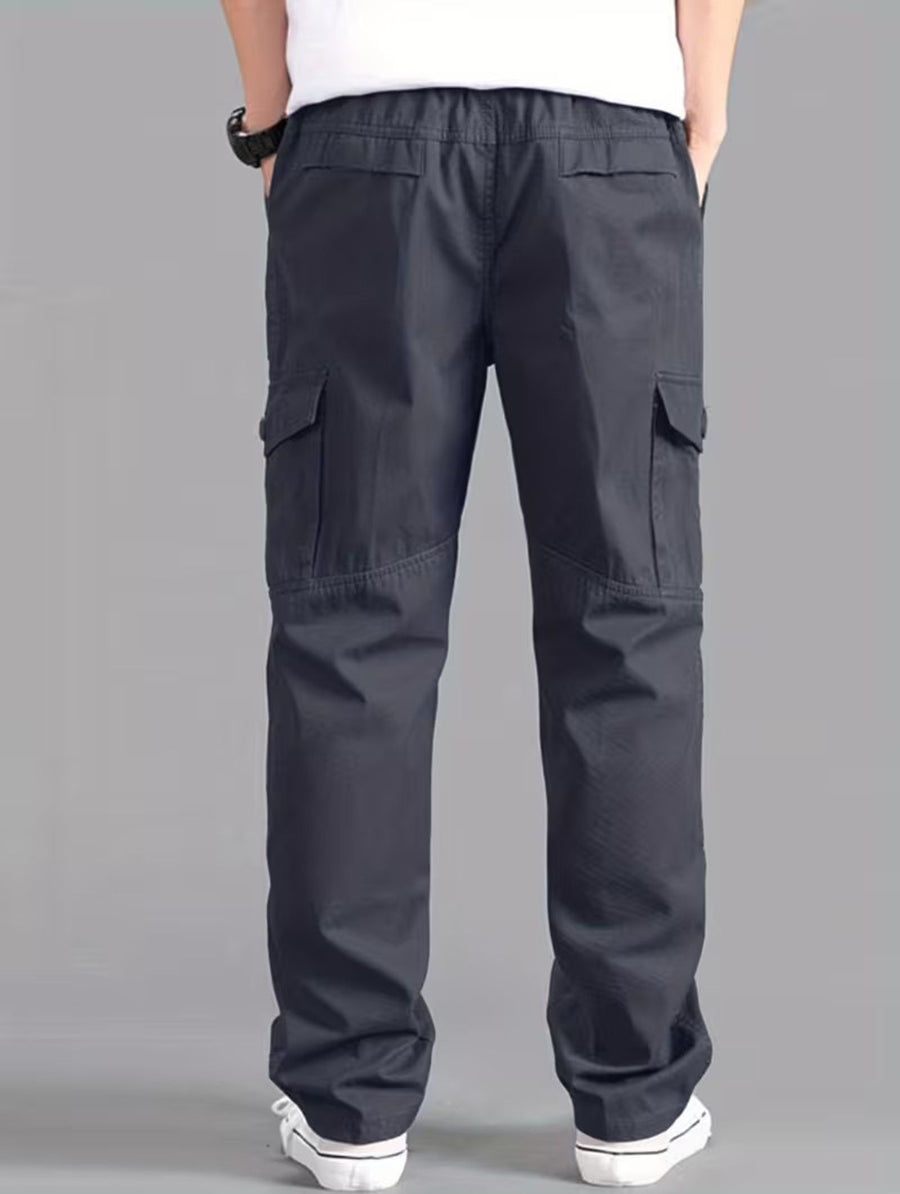 Fabripple Men’s Dark Grey Utility Cargo Pants