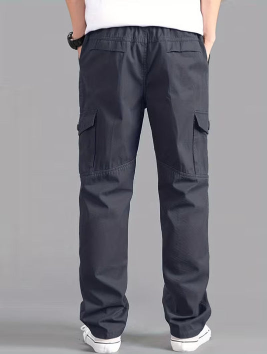 Fabripple Men’s Dark Grey Utility Cargo Pants