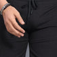 Men’s Black Textured Gym Shorts – Stretch Activewear Shorts