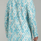 Men’s Rama Green Geometric Printed Textured Kurta