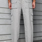 Light Grey Solid Cargo Pants Fabric – Comfortable and Durable for Everyday Wear