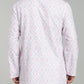 Men’s Red Ethnic Printed Textured Kurta