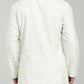 Men’s Yellow Ethnic Printed Textured Kurta