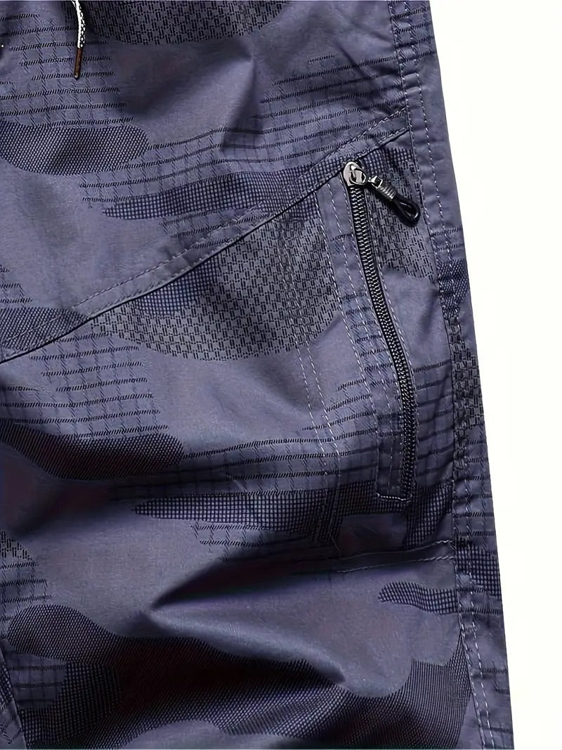 Men’s Navy Camo Utility Cargo Shorts