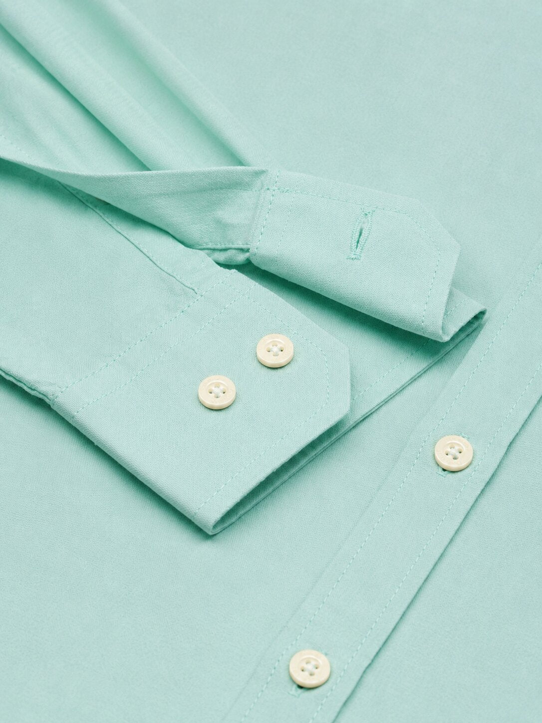 Men’s Green Solid Full Sleeve Button Down Casual Shirt