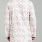 Men’s Light Pink Geometric Printed Textured Kurta