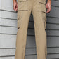 Beige Solid Cargo Pants Fabric – Comfortable and Durable for Everyday Wear