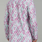 Men’s Pink Geometric Printed Textured Kurta