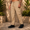 Men’s Beige Utility Cargo Pants – Relaxed Fit Streetwear Trousers