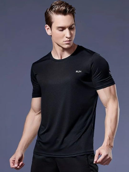 Men's Black Dry Fit Sports T-Shirt