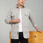 Men’s Light Grey Utility Casual Shirt – Premium Full Sleeve Solid Shirt