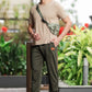 Men's Green Textured Track Pants – Relaxed Fit