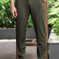 Men's Green Textured Track Pants – Relaxed Fit