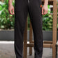 Men's Black Textured Track Pants – Straight Fit