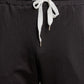 Men's Black Textured Track Pants – Straight Fit