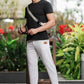 Men's White Textured Track Pants – Straight Fit