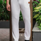 Men's White Textured Track Pants – Straight Fit