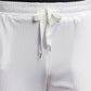 Men's White Textured Track Pants – Straight Fit