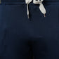 Men's Navy Blue Textured Track Pants – Straight Fit