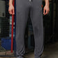 Men's Dark Grey Textured Track Pants – Straight Fit