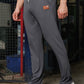 Men's Dark Grey Textured Track Pants – Straight Fit