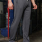 Men's Dark Grey Textured Track Pants – Straight Fit