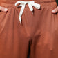 Men's Brown Textured Track Pants – Straight Fit