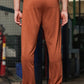 Men's Brown Textured Track Pants – Straight Fit