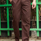 Men's Brown Casual Trousers – Relaxed Straight Fit Pants