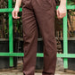 Men's Brown Casual Trousers – Relaxed Straight Fit Pants