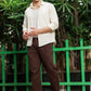 Men's Green Casual Trousers – Relaxed Straight Fit Pants