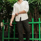 Men's Green Casual Trousers – Relaxed Straight Fit Pants