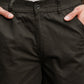 Men's Green Casual Trousers – Relaxed Straight Fit Pants