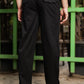 Men's Black Casual Trousers – Relaxed Straight Fit Pants