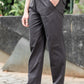 Men's Dark Grey Casual Trousers – Relaxed Straight Fit Pants