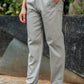 Men's Light Grey Casual Trousers – Relaxed Straight Fit Pants