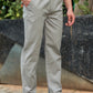 Men's Light Grey Casual Trousers – Relaxed Straight Fit Pants