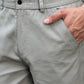 Men's Light Grey Casual Trousers – Relaxed Straight Fit Pants