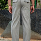 Men's Light Grey Casual Trousers – Relaxed Straight Fit Pants
