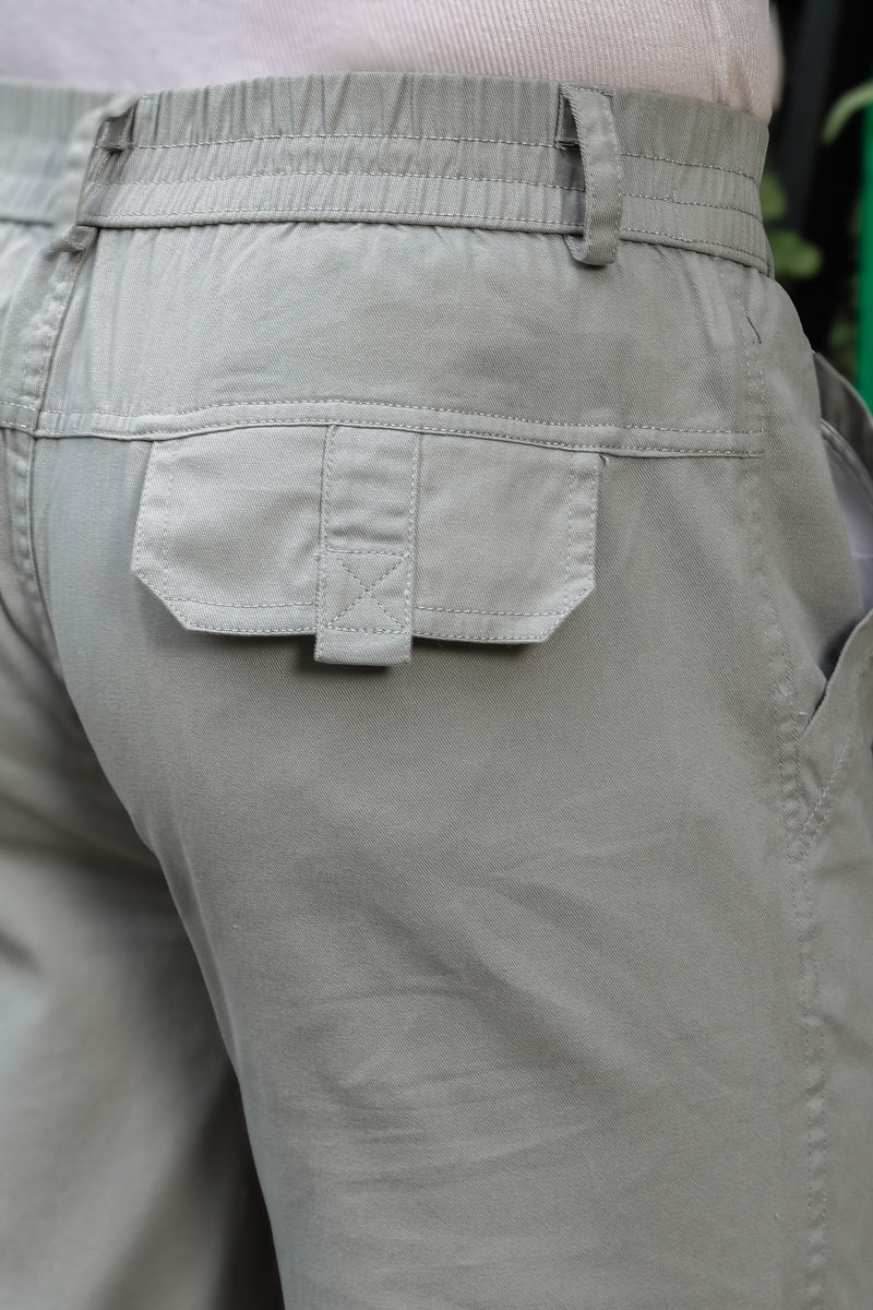 Men's Light Grey Casual Trousers – Relaxed Straight Fit Pants