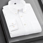 Men’s White Solid Full Sleeve Button-Down Casual Shirt