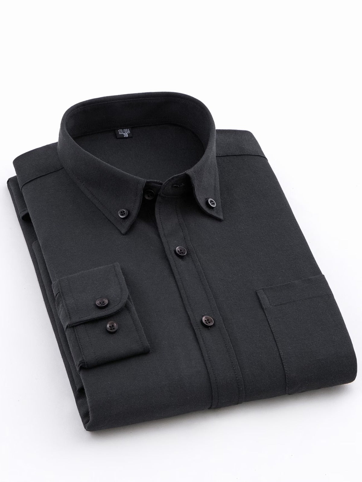 Men’s Black Solid Full Sleeve Button Down Casual Shirt