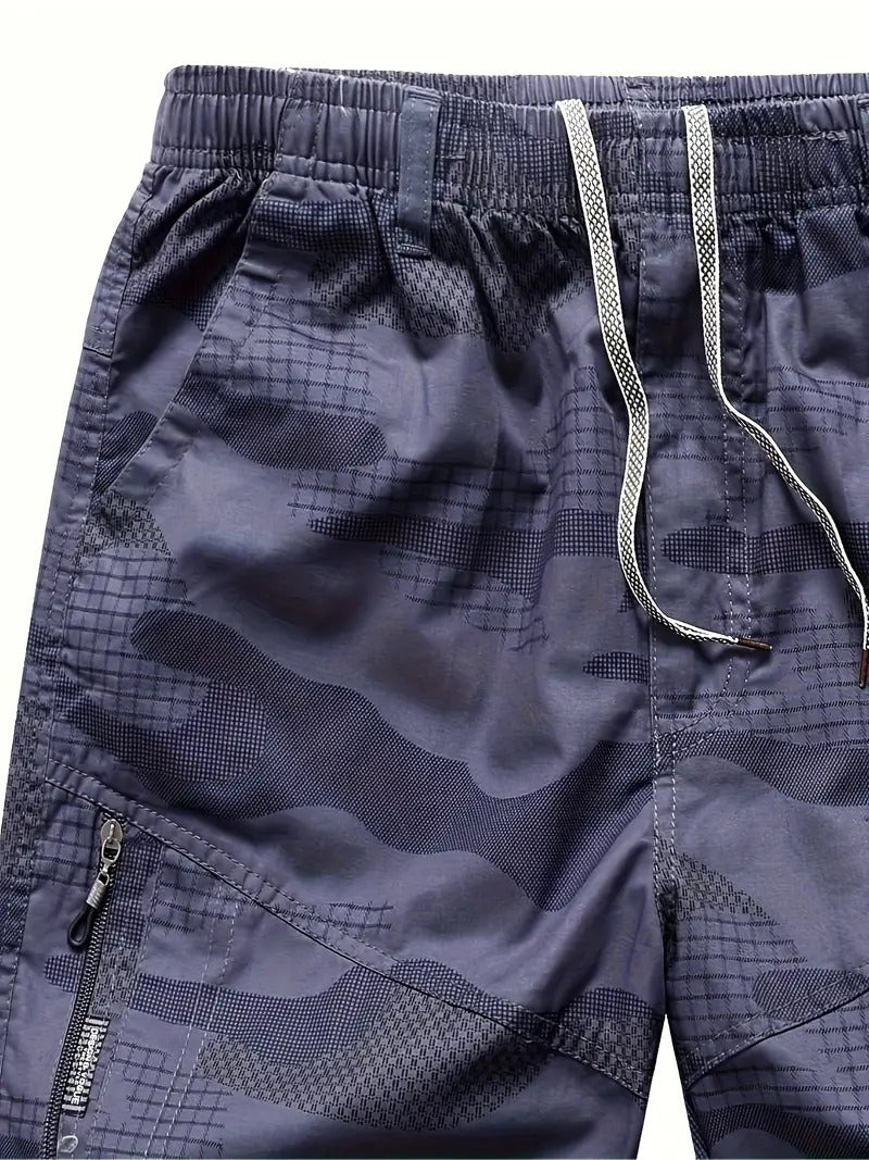 Men’s Navy Camo Utility Cargo Shorts