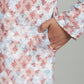 Men’s Brown Geometric Printed Textured Kurta
