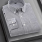 Men’s Grey Solid Full Sleeve Button Down Casual Shirt