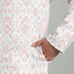 Men’s Rani Pink Ethnic Printed Textured Kurta