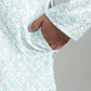 Men’s Sea Blue Ethnic Printed Textured Kurta