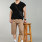 Men’s Khaki Utility Capri Shorts – Relaxed Fit Casual Below Knee Shorts