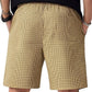 Men’s Khaki Waffle Texture Shorts – Relaxed Fit Casual Summer Shorts